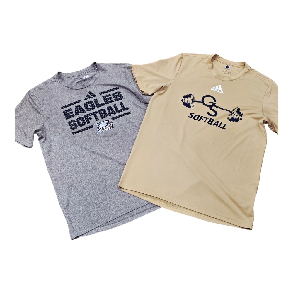 2 Adidas Georgia Southern Eagles Softball Team Issued Shirts Womens Small